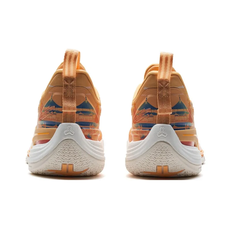XTEP Jeremy Lin Three Generations JLIN3 Low Top Basketball Shoes Men's Orange Yellow-4