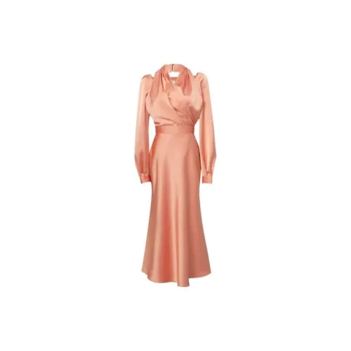 Duffy fashion Long-Sleeved Dresses Women's Light Orange