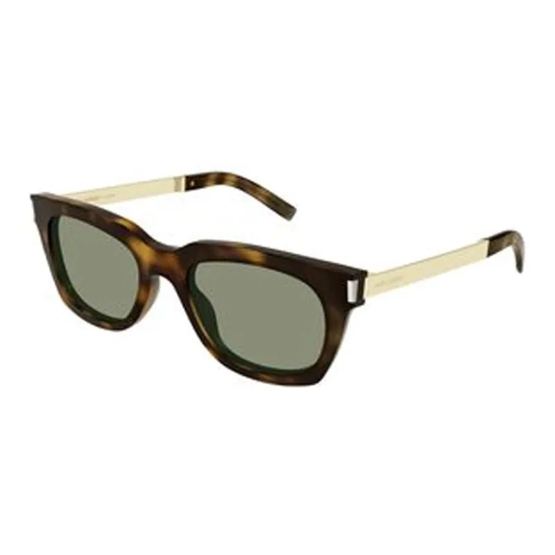 SAINT LAURENT Acetate Irregular Shape Sunglasses Women's Gold-0