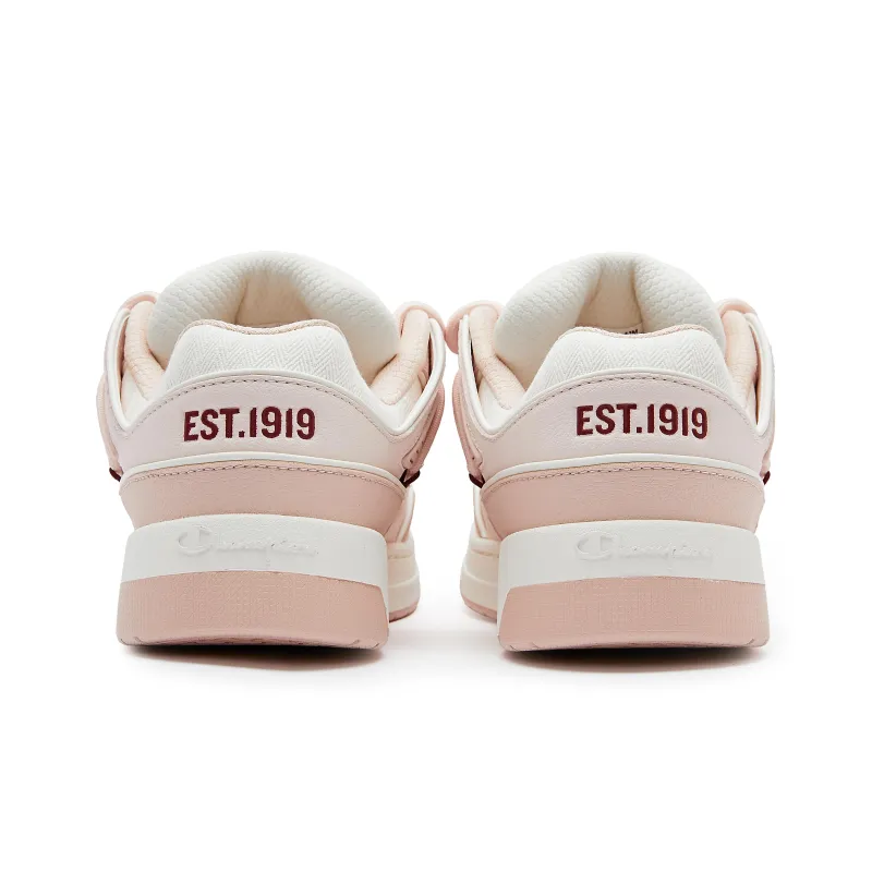 Champion Low Top Skateboard Shoes Unisex Pink White-3