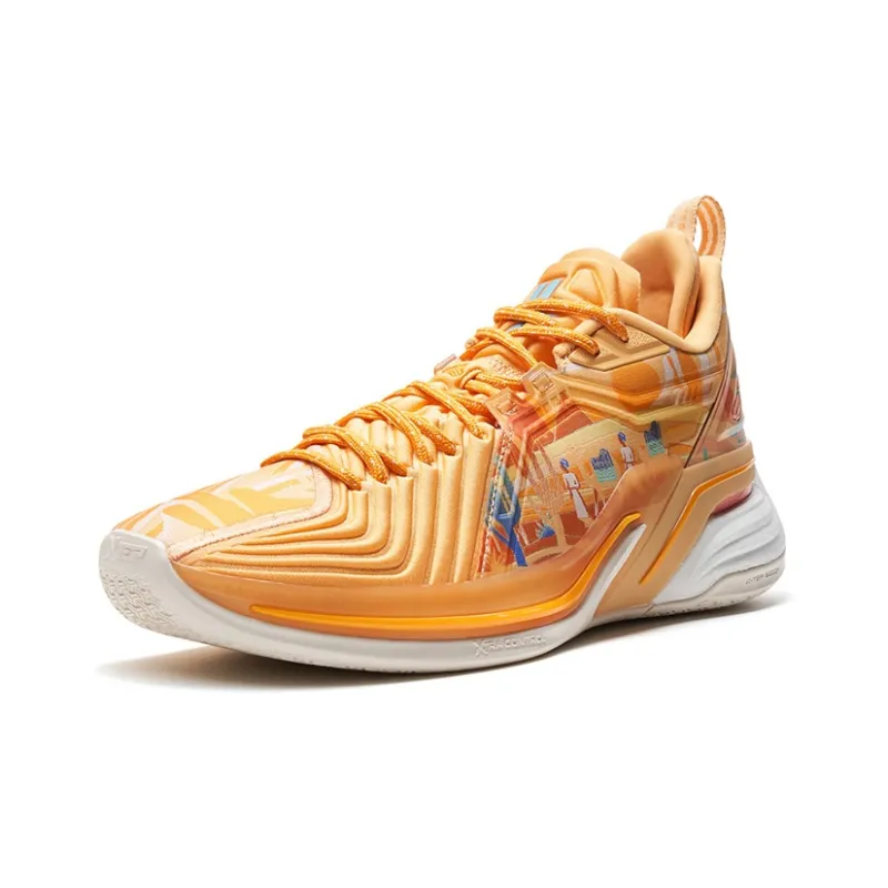 XTEP Jeremy Lin Three Generations JLIN3 Low Top Basketball Shoes Men's Orange Yellow-1