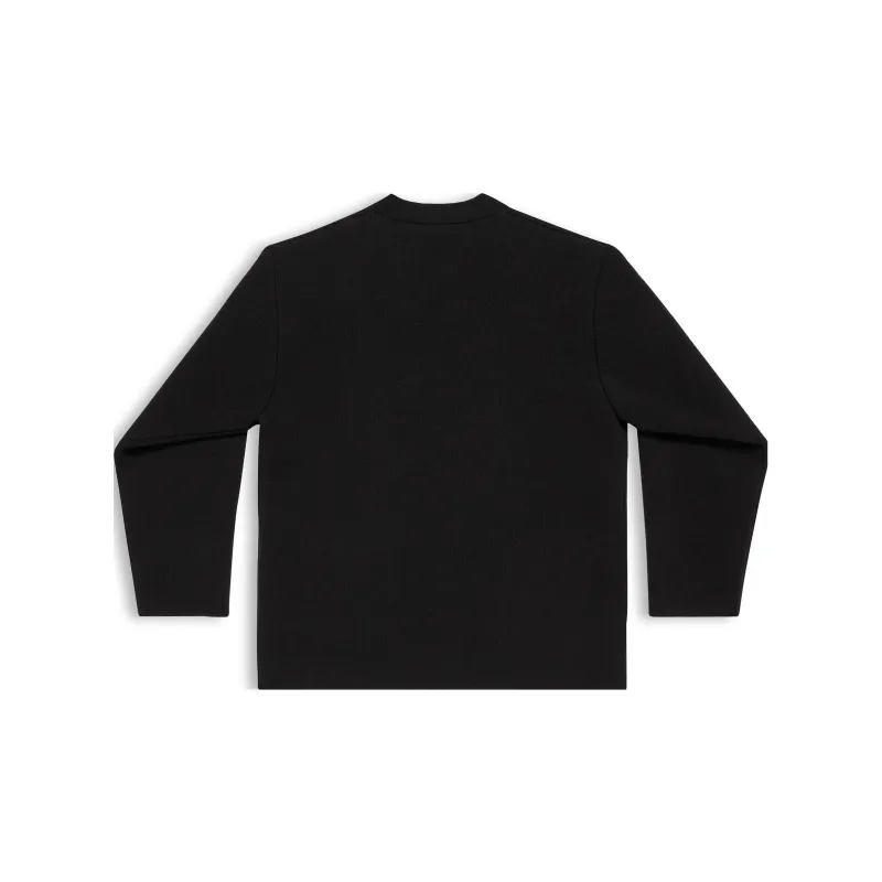 Balenciaga FW23 Knitted Fabric Cardigan Loose Fit Women's Black-1
