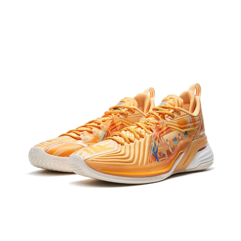 XTEP Jeremy Lin Three Generations JLIN3 Low Top Basketball Shoes Men's Orange Yellow-2