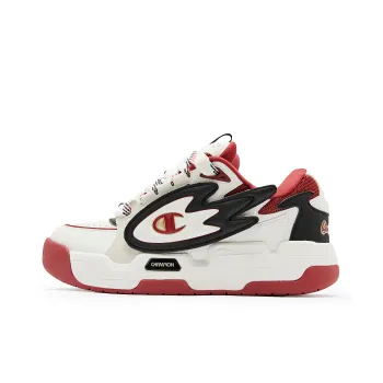 Champion Low Top Skateboard Shoes Unisex Red White Black