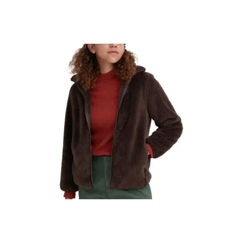 UNIQLO Velvet Jackets Women's Dark Brown