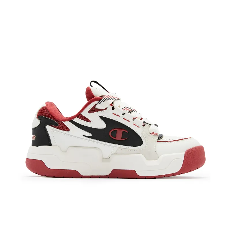 Champion Low Top Skateboard Shoes Unisex Red White Black-1