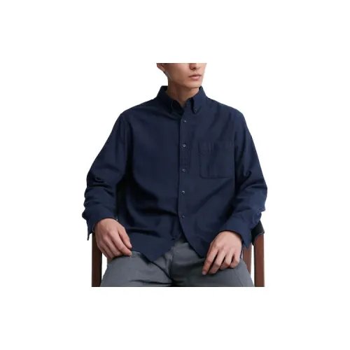 UNIQLO Shirts Unisex Navy Blue