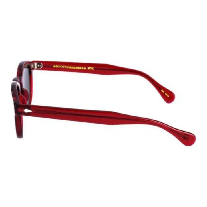 MOSCOT Acetate Irregular Shape Sunglasses Women's Red-2