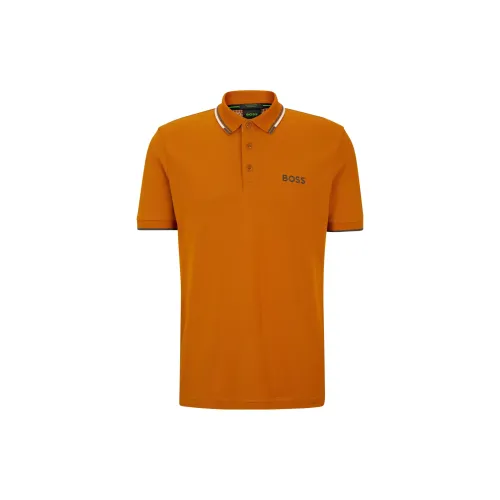 HUGO BOSS Polo Shirts Men Dark Yellow