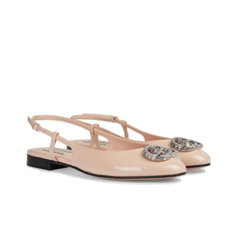 GUCCI Double G Patent Ballerina Shoes-2