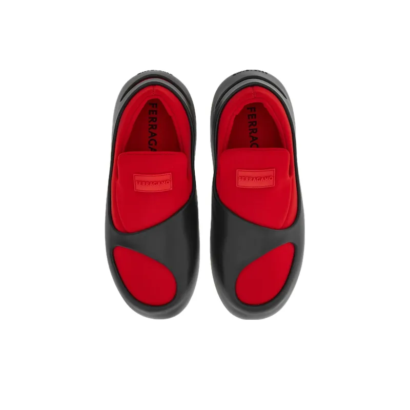 FERRAGAMO Hybrid Logo-patch Panelled Sneakers-3