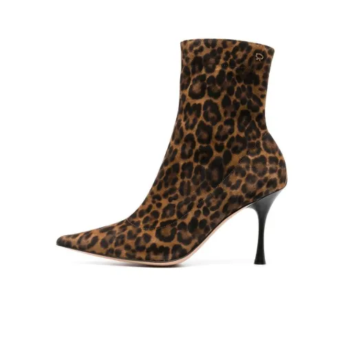 GIANVITO ROSSI Dunn 85mm Leopard-print Boots