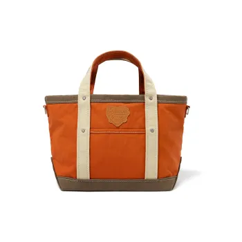 HUMAN MADE Cotton Canvas Tote Bag, Shopping Bag, Canvas Bag, Crossbody Bag, One Shoulder Handbag Trumpets Unisex Orange