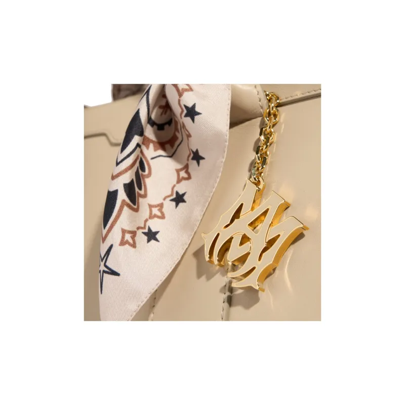 AMIRI Cotton Tote Bag Shopping Bag Handbag Shoulder Bag Crossbody Bag Mini Women's Light Khaki-6