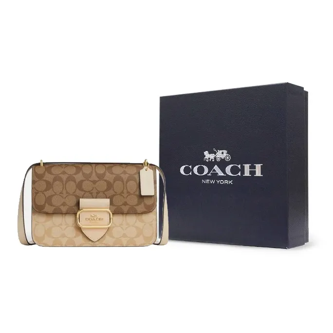 COACH Large Morgan 26 Square Crossbody In Blocked Signature Canvas-8