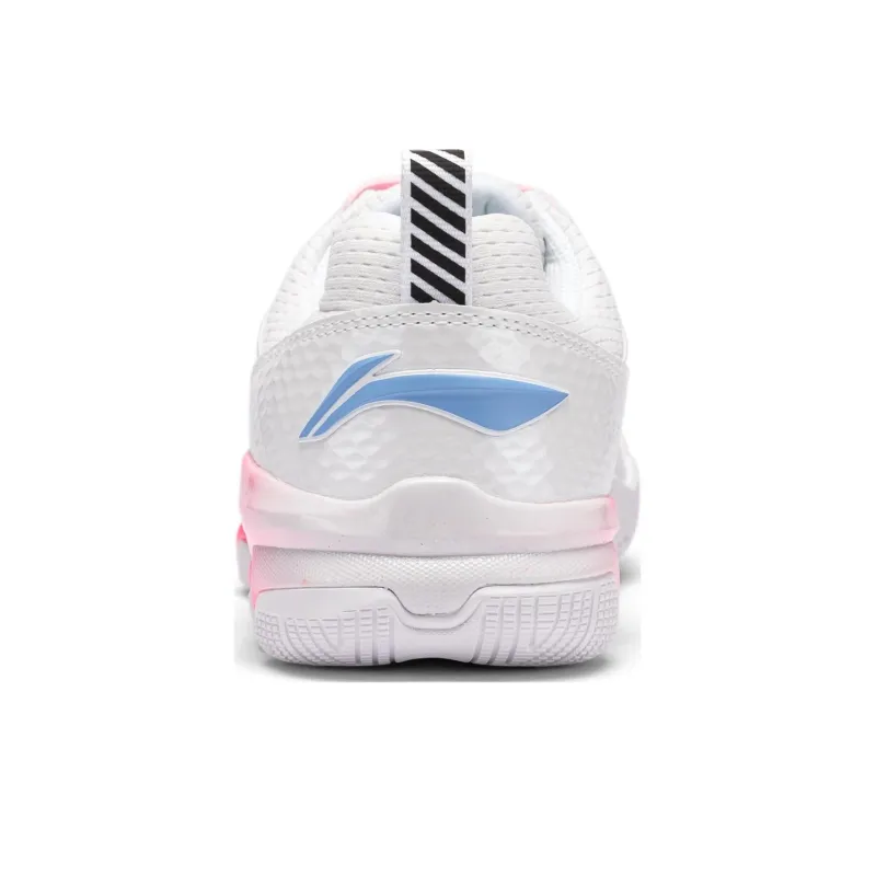LiNing Badminton Series Low-Top Training Shoes Unisex White Pink-3