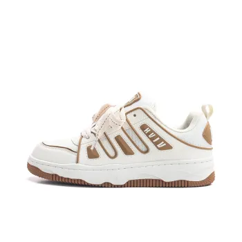 KVIV Wear-resistant Lightweight Breathable And Non-slip. Low-Top Skateboard Shoes Unisex Coffee