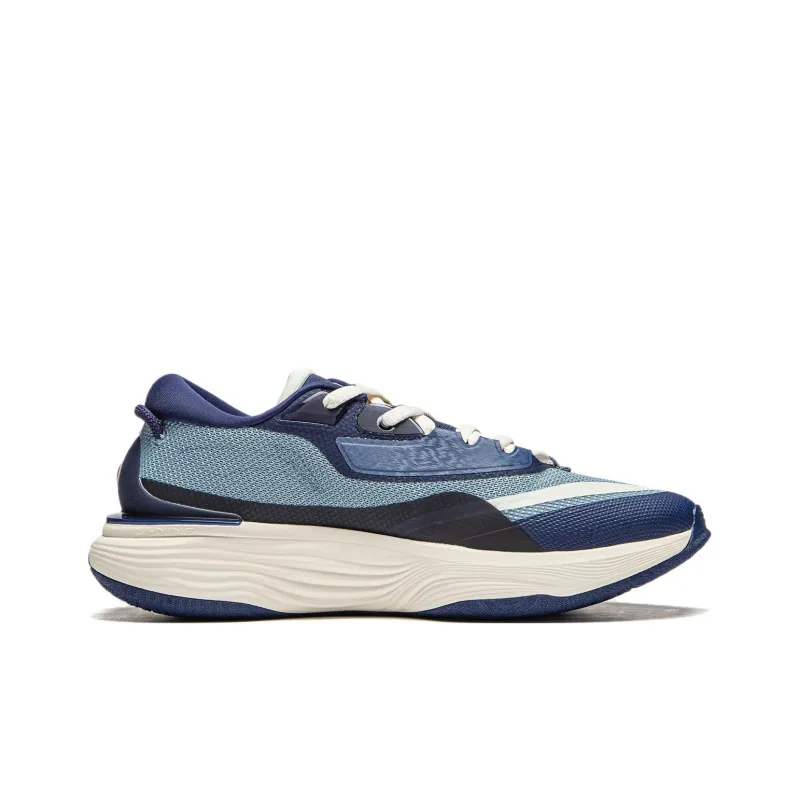 LiNing SOFT WARM Anti Slip Wear Resistant Low Top Casual Shoes Men's Soft Grey Blue Dark Ship Blue-1