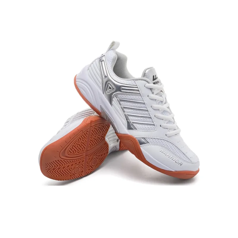 Warrior Shock Absorbing, Non Slip, Wear Resistant, Breathable And Lightweight Low Top Casual Shoes Unisex White Gray-6