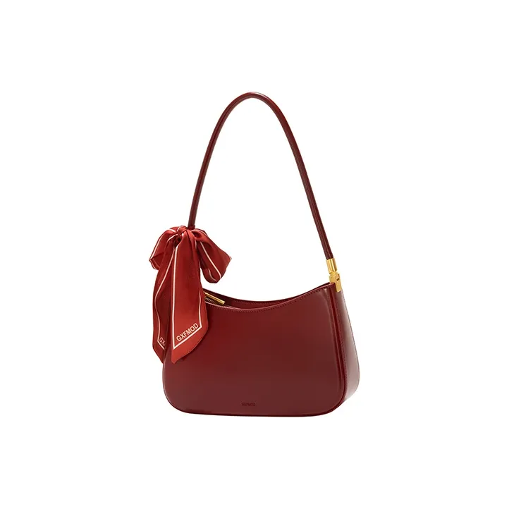 GXFMOD Cow Leather Shoulder Bag Medium Size Women's Red-1