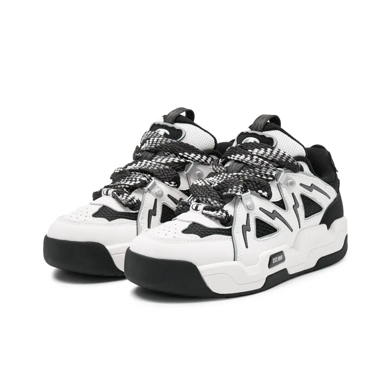 Champion Low Top Skateboard Shoes Women's Black White-2