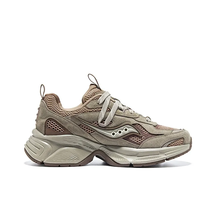 Saucony 2K CAVALRY Anti Slip Wear Resistant Low Top Casual Running Shoes Unisex Coffee Brown-1