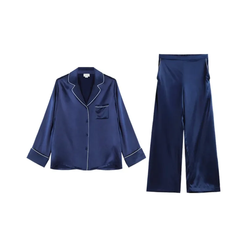 SILKISS Pajama Set Simple Mian Zhi Qi Women's-3