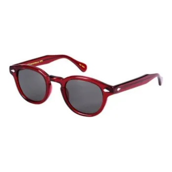 MOSCOT Acetate Irregular Shape Sunglasses Women's Red