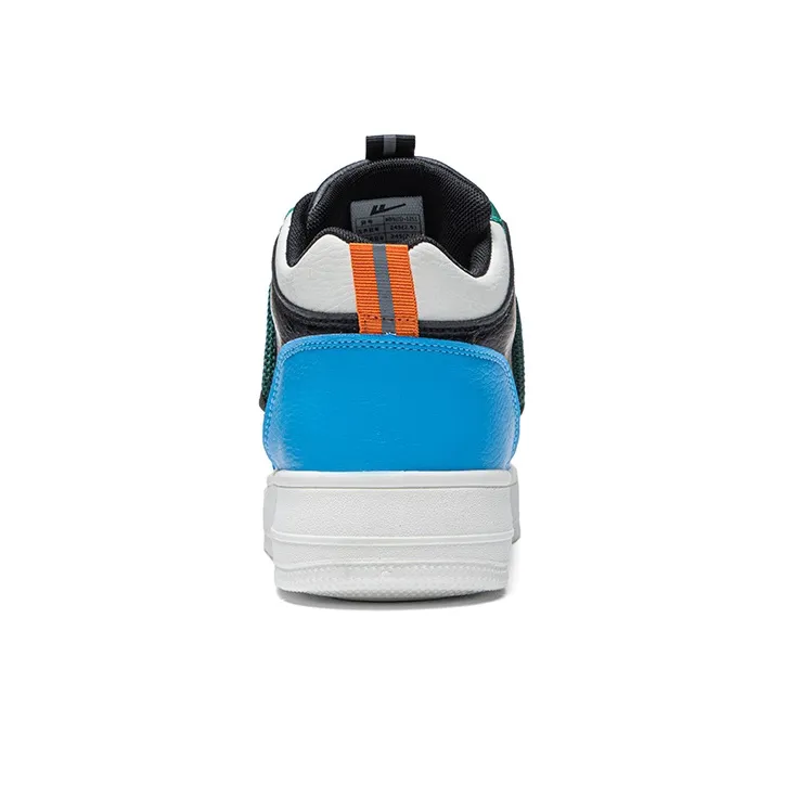 Warrior Wear resistant And Lightweight High Top Skateboard Shoes Men's Blue Orange-2