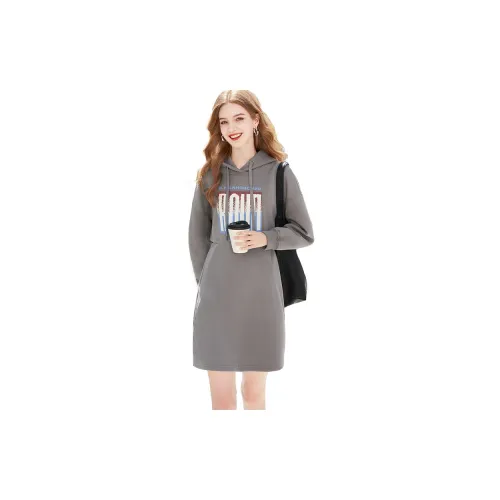 TOUCH Long-Sleeved Dresses Women's Gray Coffee