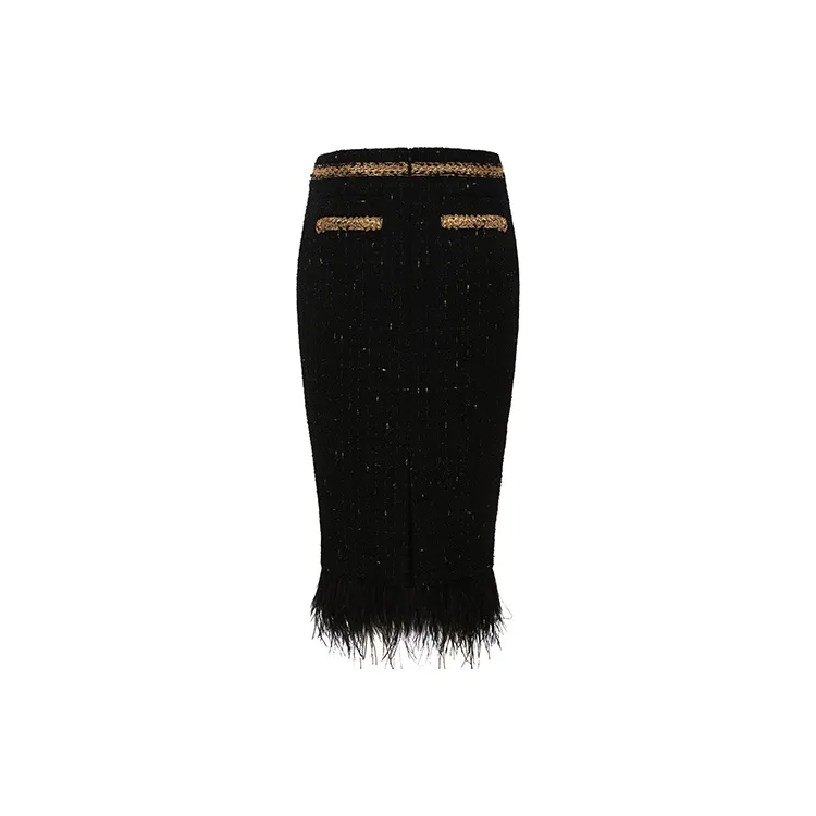NANA JACQUELINE Casual Long Skirts Women's Black-1