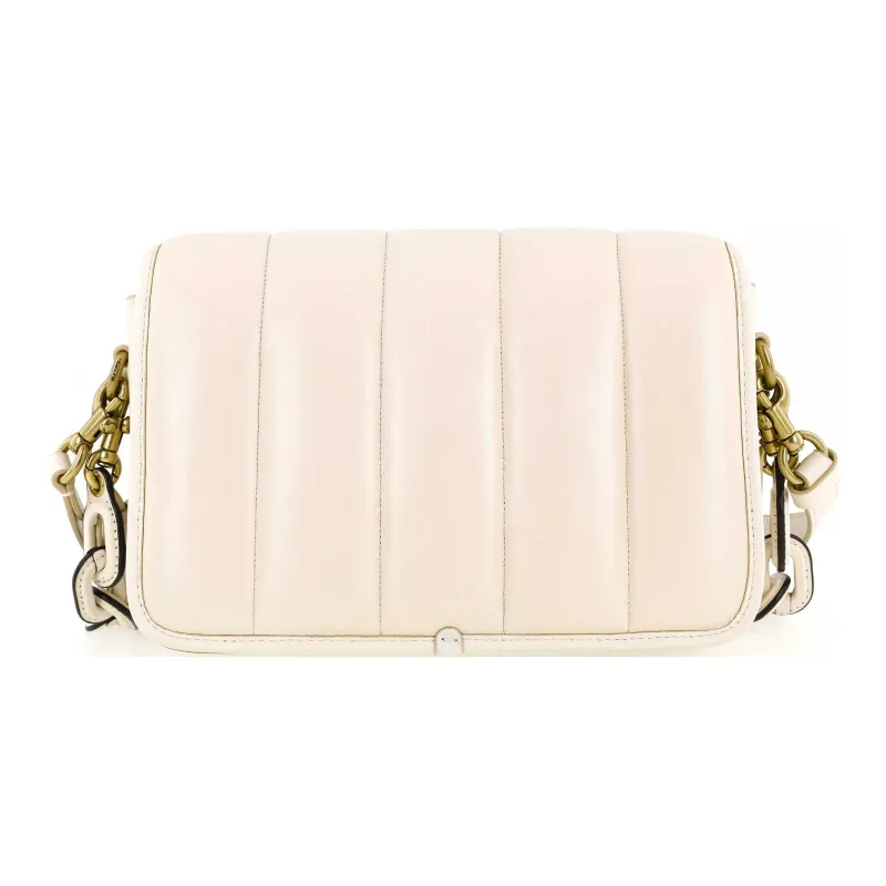 COACH Studio Nappa Leather Shoulder Bag, Crossbody Bag Medium Size Women's Chalk White-3