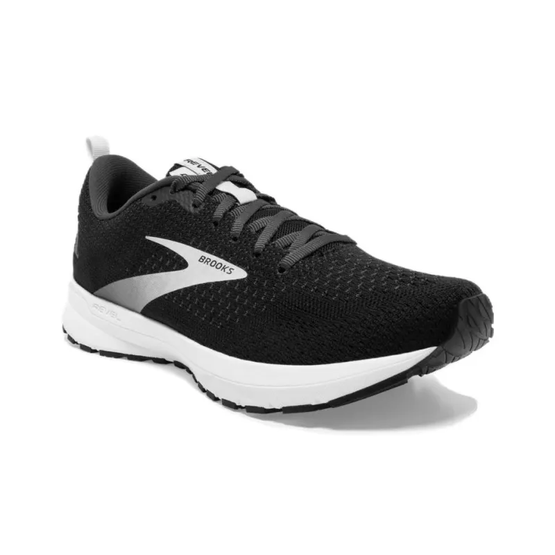 Brooks Revel 4 Cushioning Lightweight Low-Top Running Shoes Women's Black-1