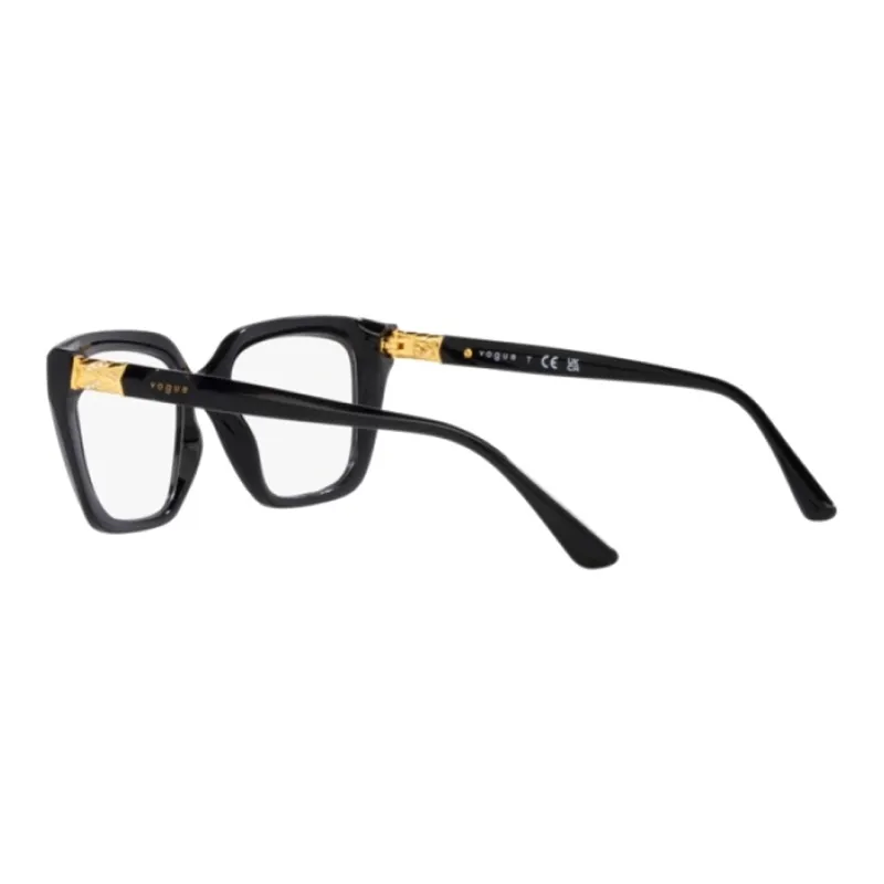VOGUE Plastic Irregular Shape Sunglasses Women's Black-5