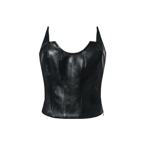 The Kript Strapless Tops Women's Black