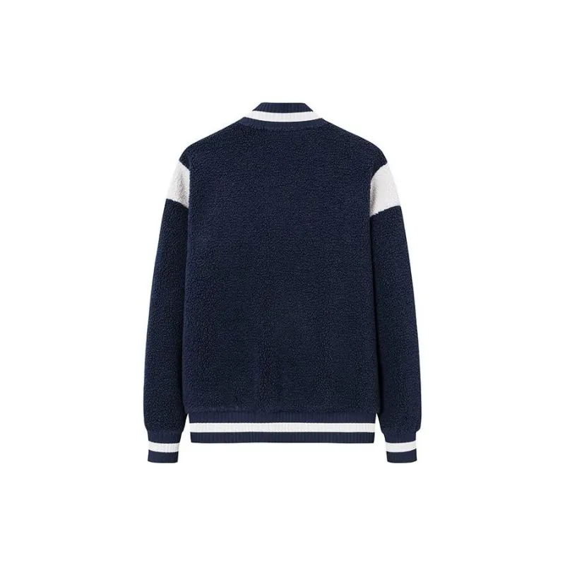 Anta Life Collection Baseball Jacket Unisex Deep Navy Blue-1