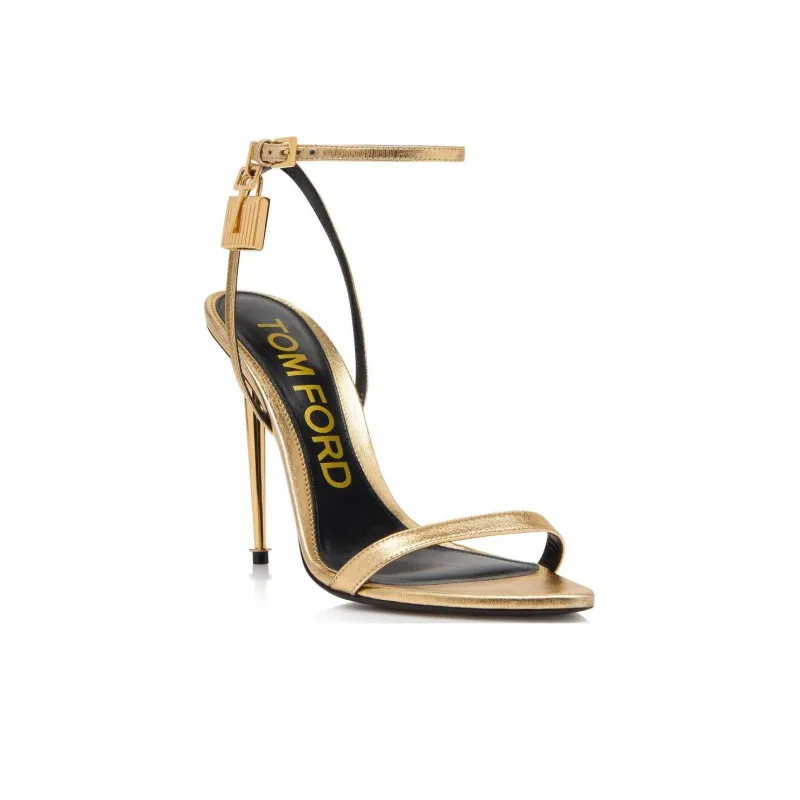 TOM FORD One Strap Sandals 10.5cm Women's Gold-2