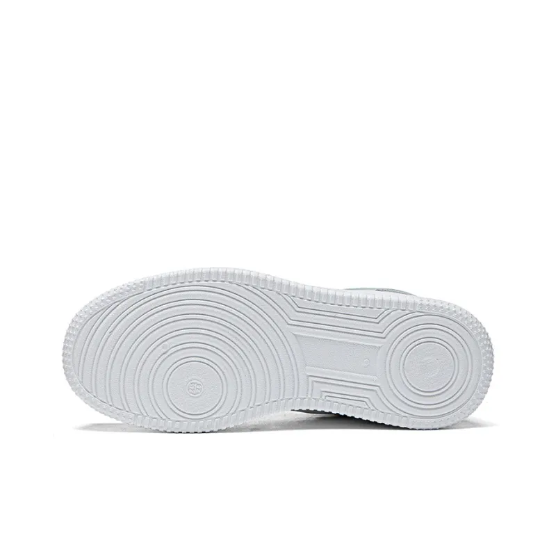 Warrior Thickened And Fleece Lined Padded Shoes Warm And Wear Resistant High Top Skateboard Shoes Men's White Gray-4