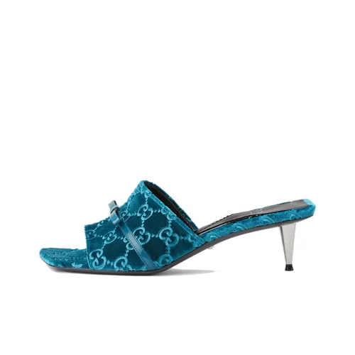 GUCCI Rubber Sole Slide SHORTSs Women's Blue