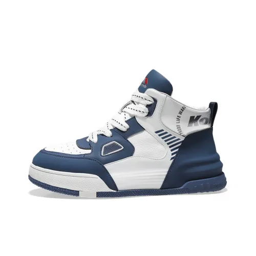 KOLUMB Skateboard Shoes Men Mid-Top Blue