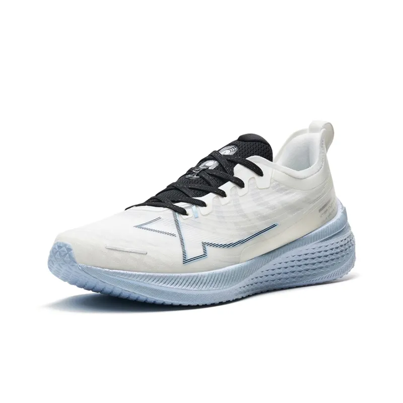 XTEP Two Thousand Kilometers 1.0 Anti Slip Wear Resistant Low Top Long Distance Running Shoes Men's Sail White-1