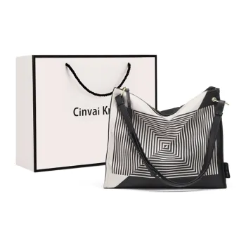 Simvay Clos Nylon Fabric Tote Bag, Shopping Bag, Shoulder Bag Large Size Women's Black