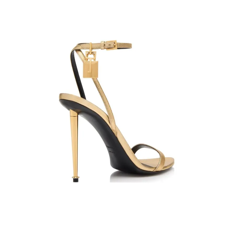 TOM FORD One Strap Sandals 10.5cm Women's Gold-3