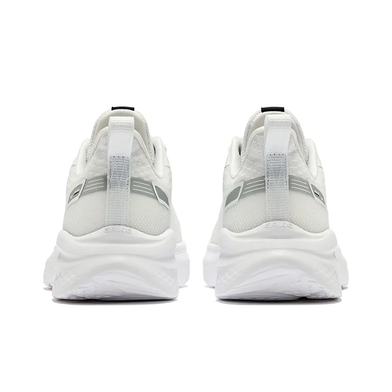 Erke Cushioning Wear Resistant Rebound Low Top Casual Running Shoes Women's Bright Silver-3