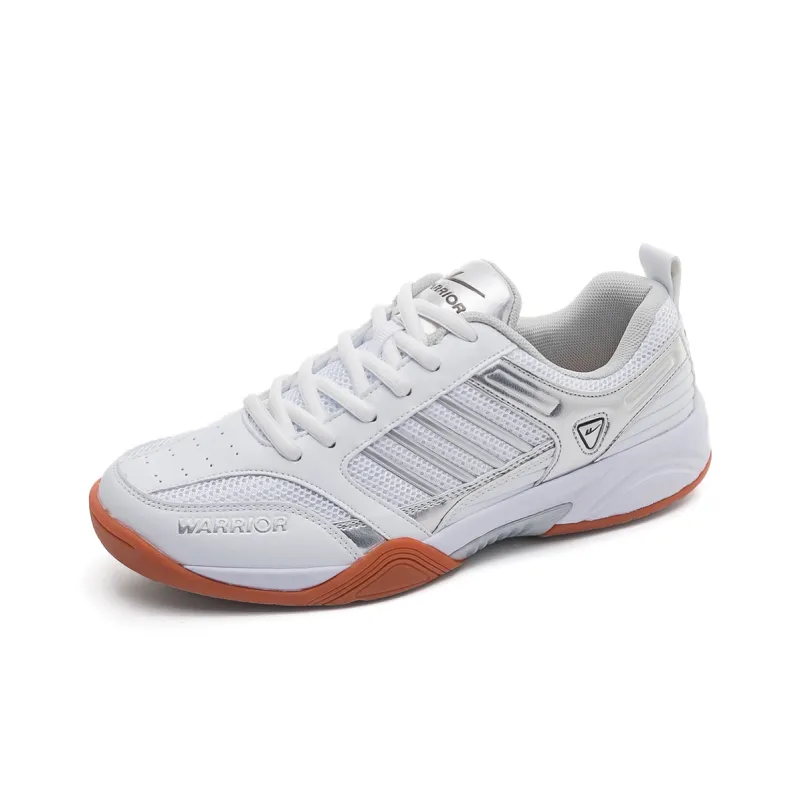 Warrior Shock Absorbing, Non Slip, Wear Resistant, Breathable And Lightweight Low Top Casual Shoes Unisex White Gray-2