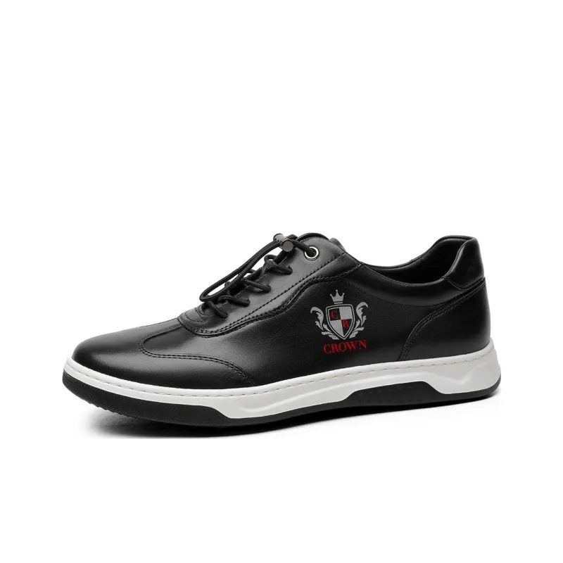 CROWN Low Top Skateboard Shoes Men's Black-1
