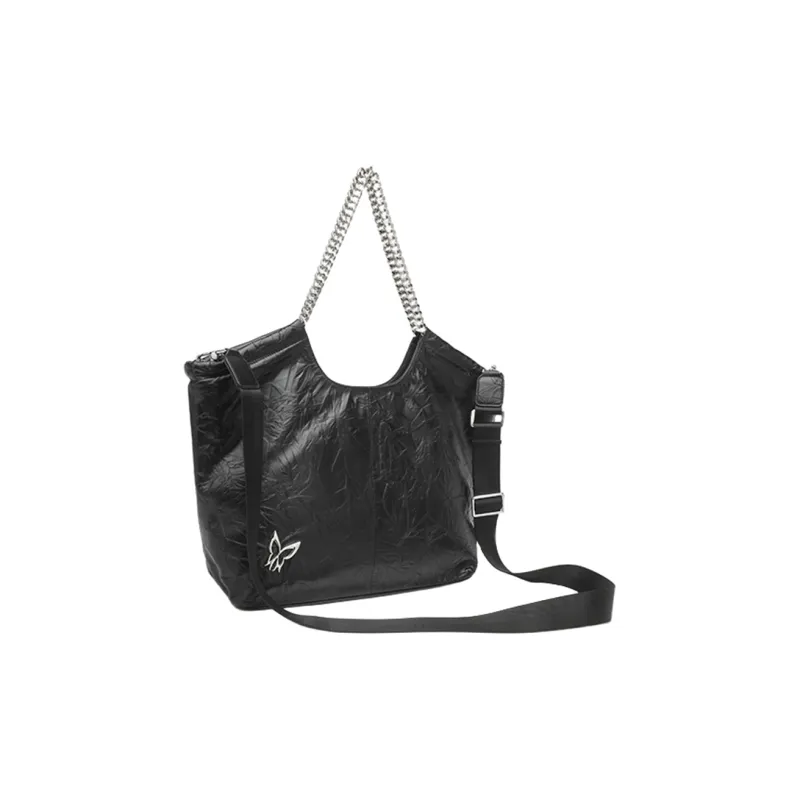 NOMK Cow Leather Tote Bag Shopping Bag Shoulder Bag Handbag Crossbody Bag Women's Black/Coffee/Khaki-2