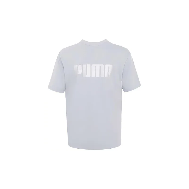 PUMA T Shirts Unisex Light Purple Gray-1