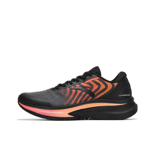 Anta Champion Running Shoes 2nd Generation Low Top Running Shoes Men's Black Orange
