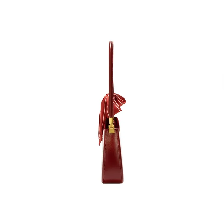 GXFMOD Cow Leather Shoulder Bag Medium Size Women's Red-2